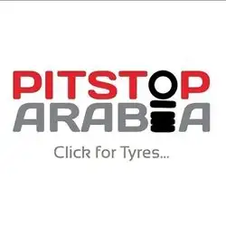 Pitstop Arabia tyre service logo with text "Click for Tyres".