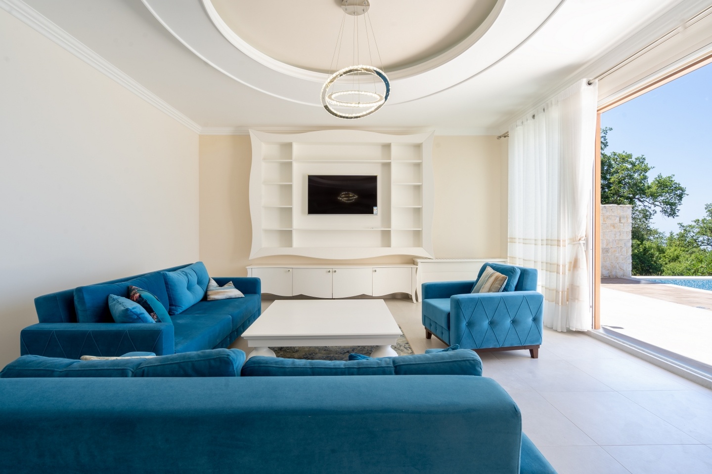 Seaview-villa-with-swimming-pool-for-sale-in-Budva-Rezevici-TV-room