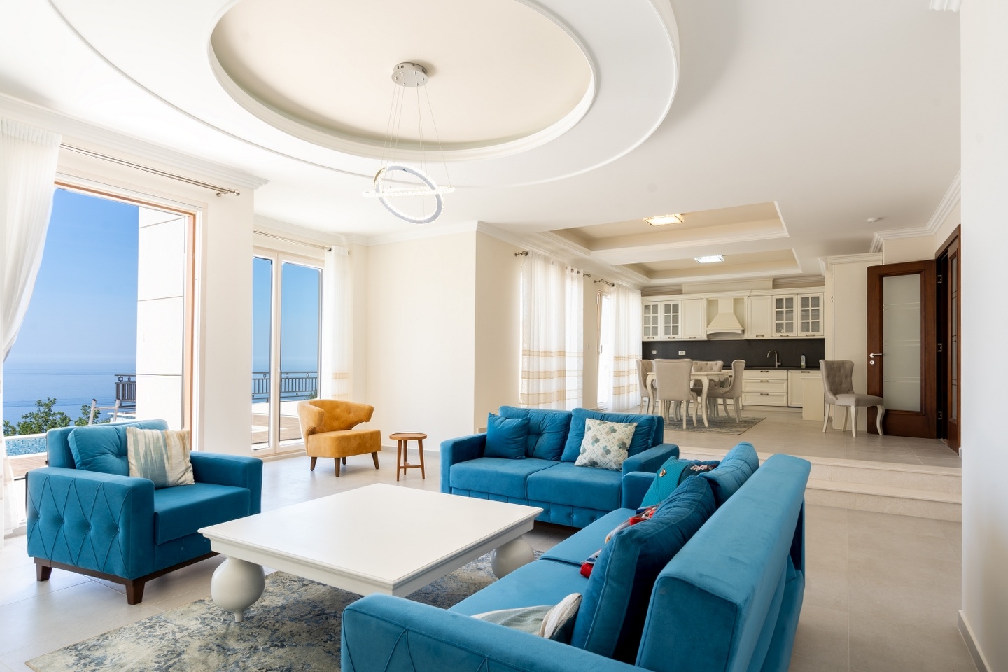 Seaview-villa-with-swimming-pool-for-sale-in-Budva-living-area