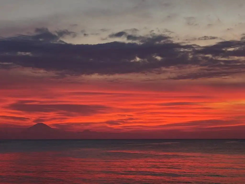 Beautiful Lombok land for sale with ocean views at sunset. Perfect for building a tropical retreat o.