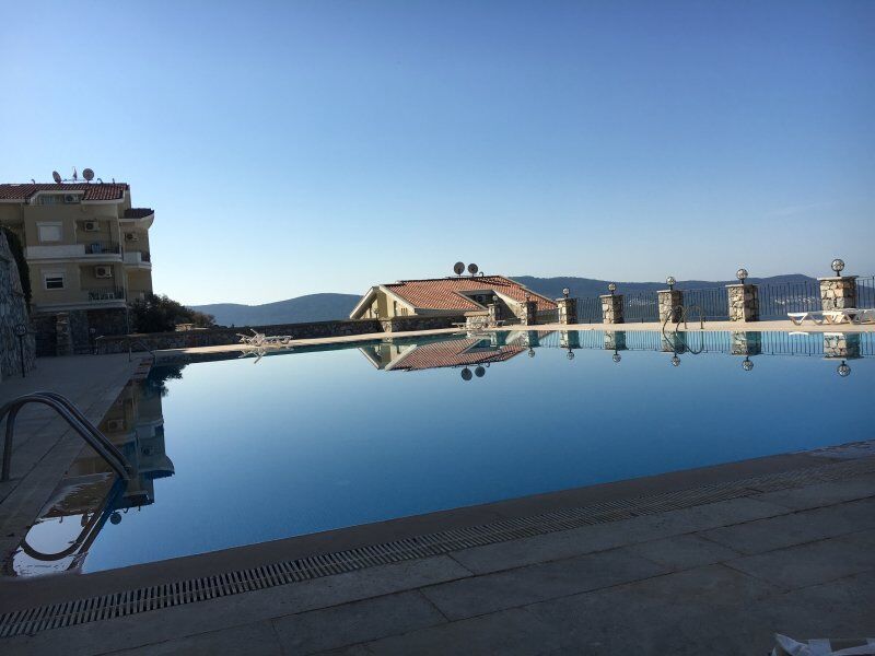Bright swimming pool at Pearl Rock Retreat in Akbuk Didim.