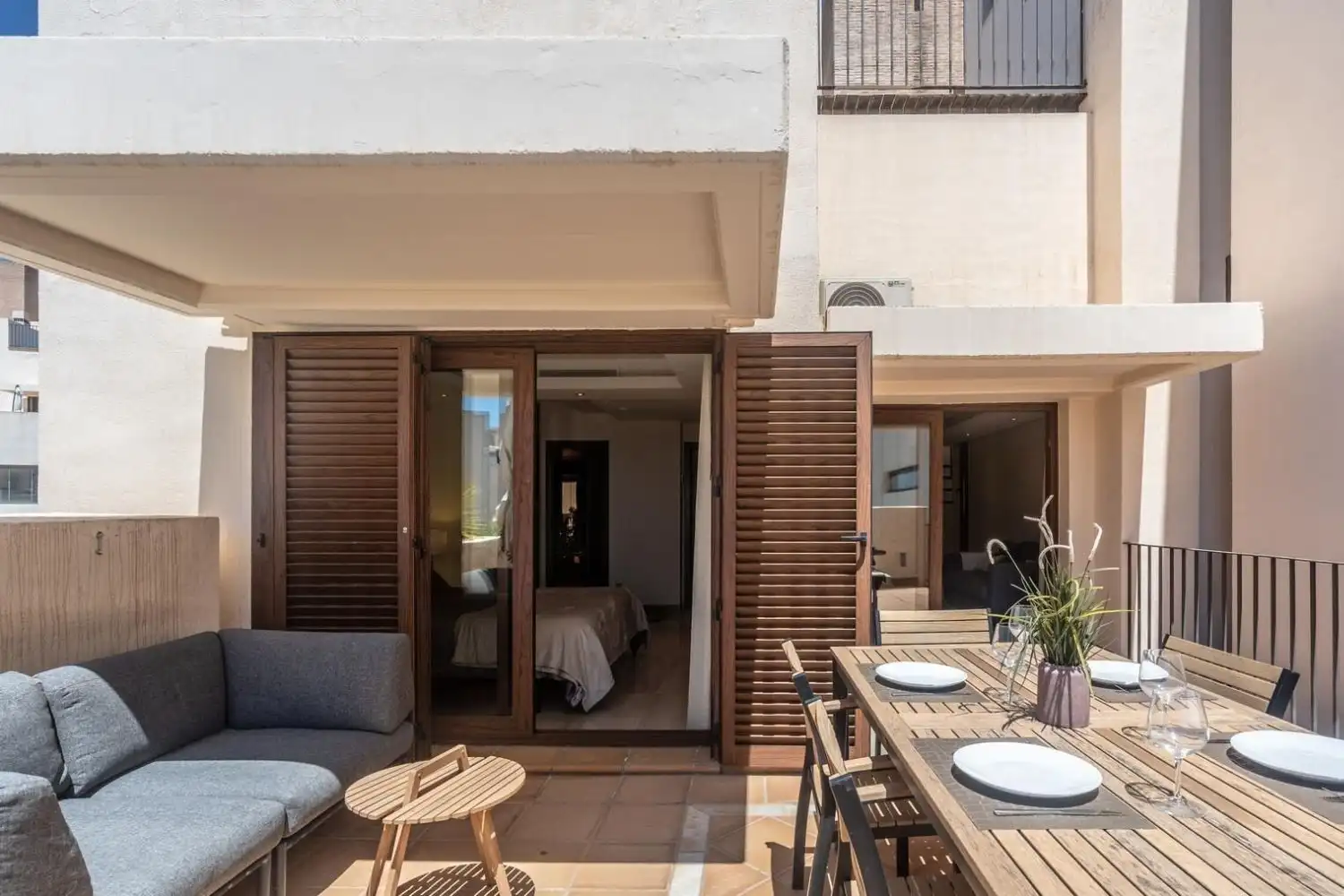 Beachfront duplex penthouse with spacious terrace and sea views.