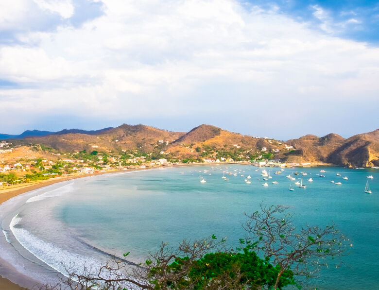 Land for sale in San Juan Del Sur with ocean views and lush surroundings.