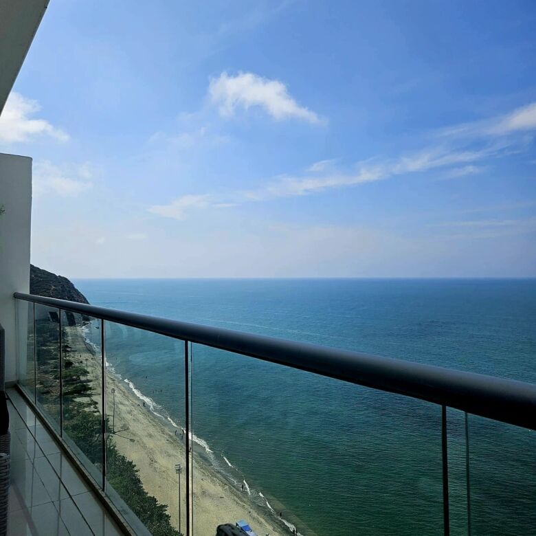 Stunning ocean view from a luxury penthouse in Gaira Playa Salguero Magdalena.