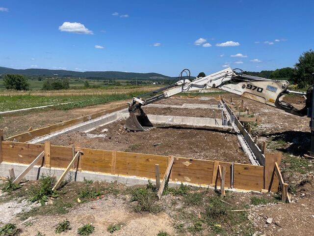 Construction site of two luxury 4-bed villas near Sabljaci Lake, Ogulin.