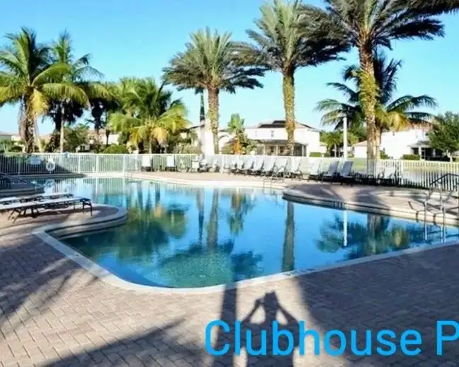 Waterfront villa with pool and palm trees in Cape Coral, Florida. Perfect for luxury living and inve.