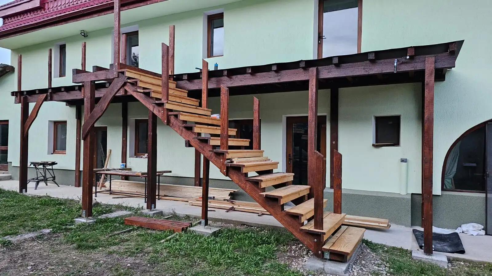 New 9-bedroom house under construction in Vulcan Brasov, Romania.