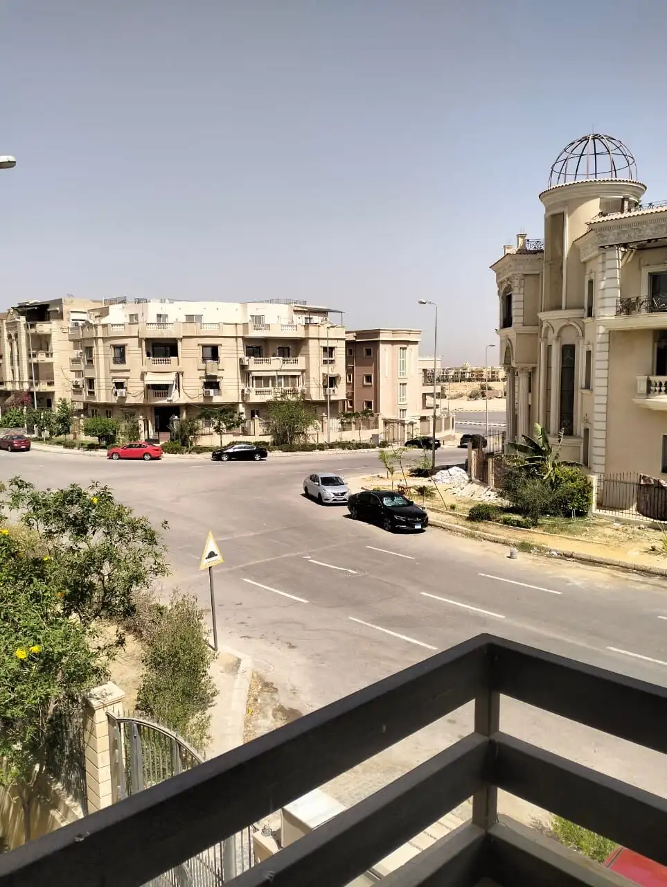 Apartment view from balcony in New Cairo, Egypt.