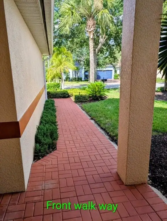 Waterfront villa with lush gardens in Cape Coral, Florida.