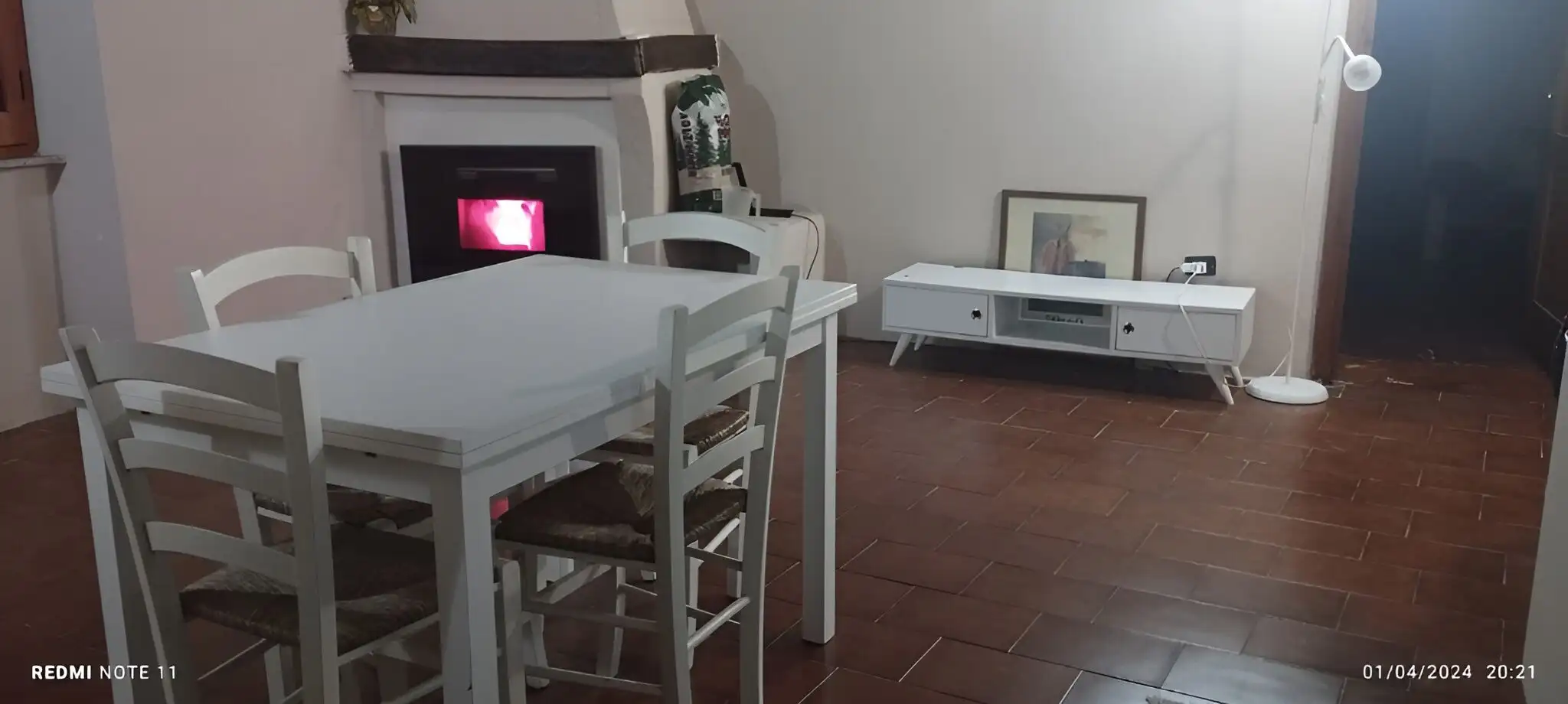 Bright interior of a 2-bedroom apartment in the historic village of Pattada, Sardinia, Italy.