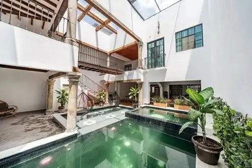 Elegant indoor pool and modern architecture in San Miguel de Allende. Perfect turnkey investment pro.