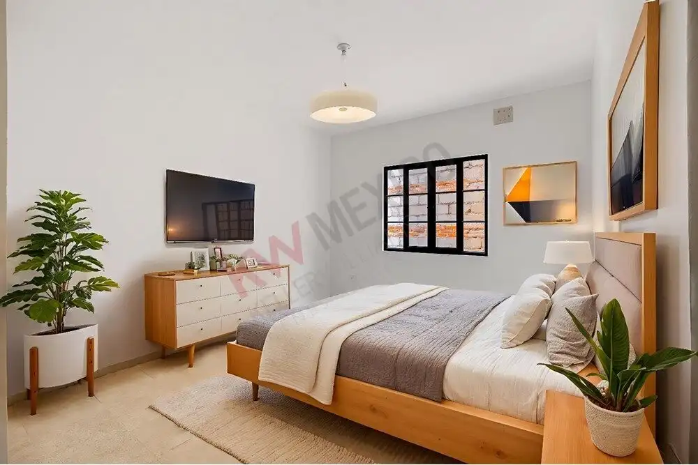 Beautiful bedroom in a modern home located in Colonia San Rafael, San Miguel de Allende.