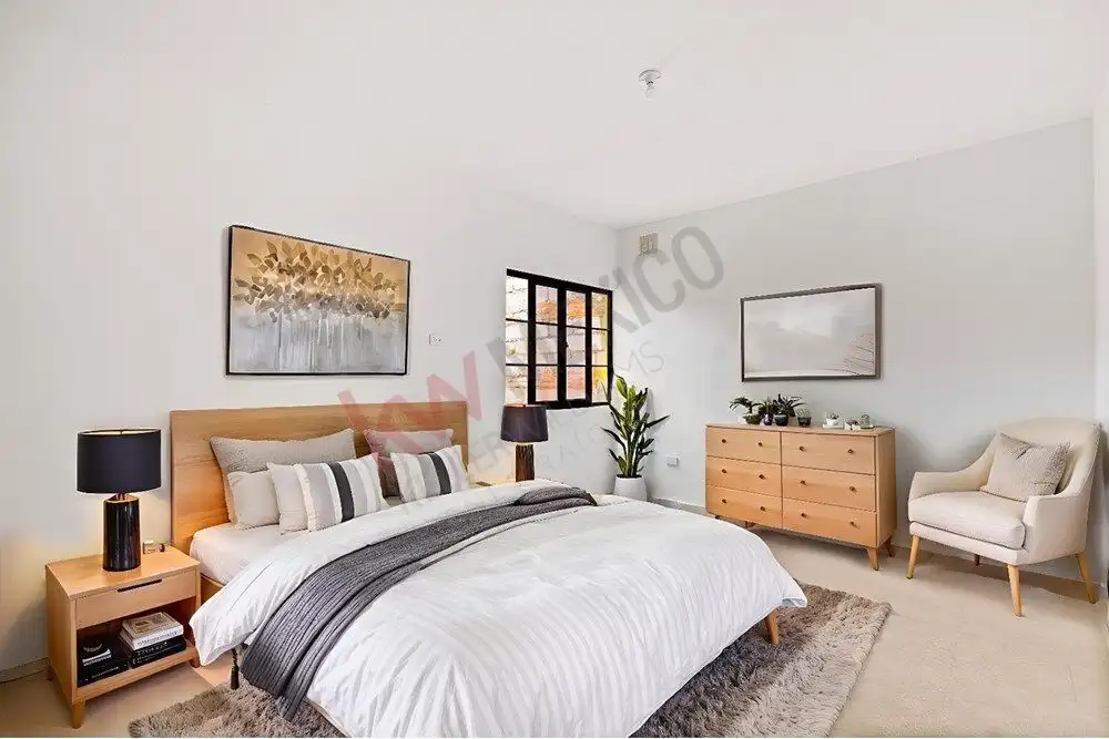 Beautiful bedroom in a modern home located in Colonia San Rafael, San Miguel de Allende.