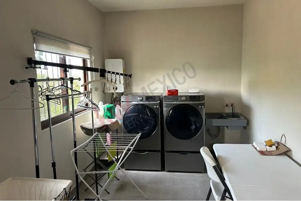 Luxury Country Estate for Sale in San Miguel de Allende Laundry room with washer and dryer in a country estate in San Miguel de Allende.