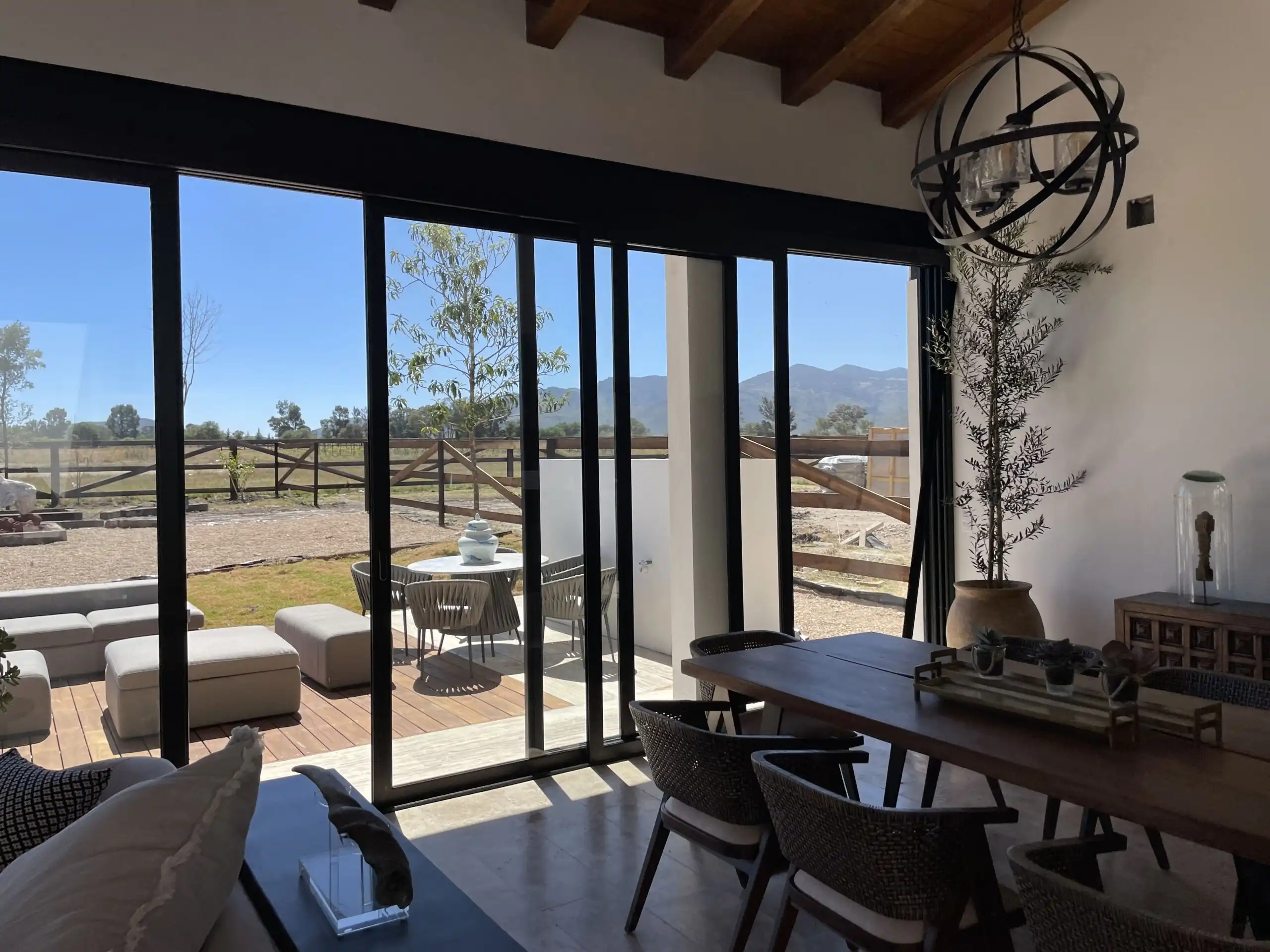 Elegant interior with panoramic outdoor views in San Miguel de Allende.