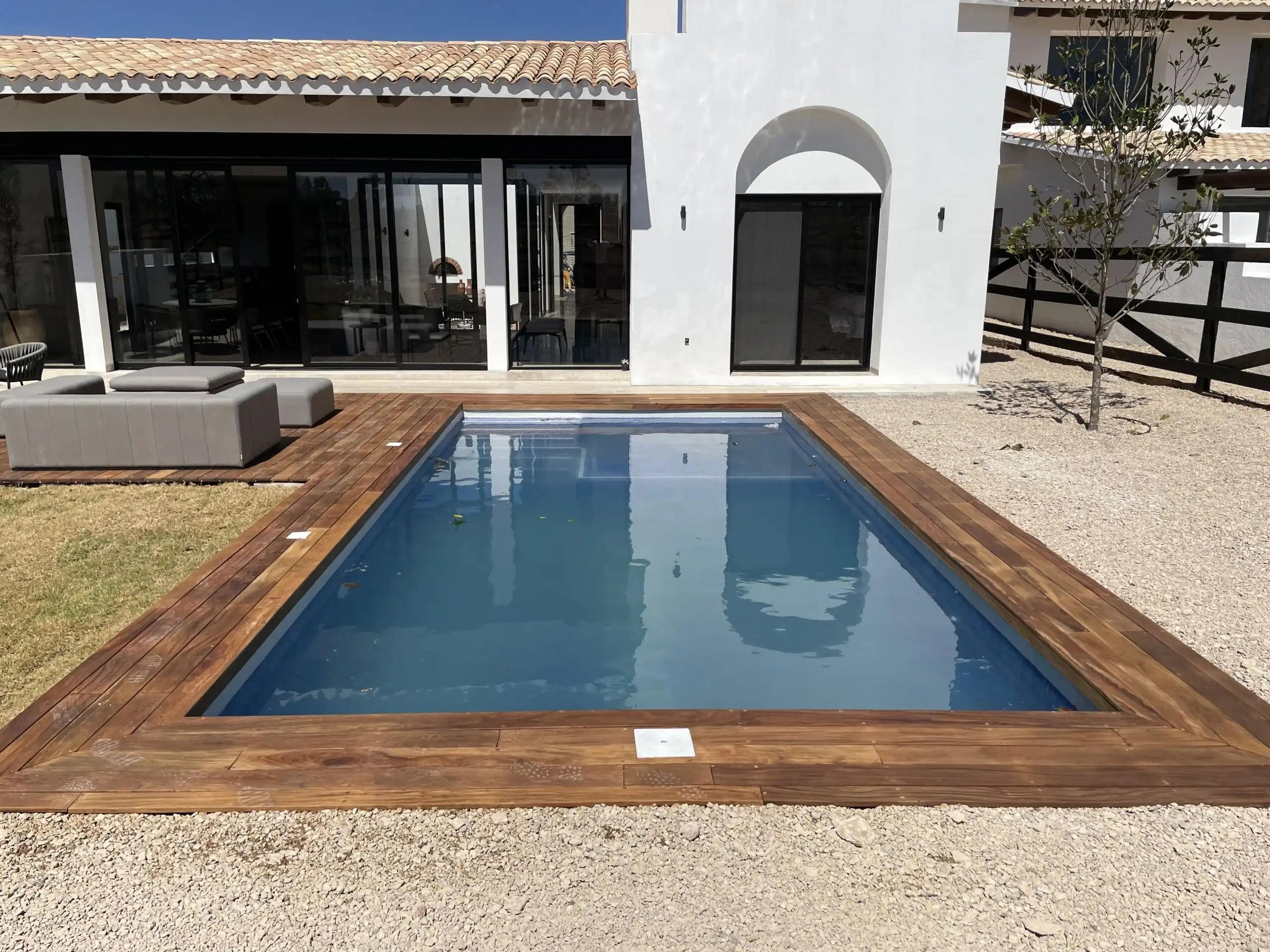 Beautiful private pool at Casa Renacer estate in San Miguel de Allende. Perfect for relaxation and o.