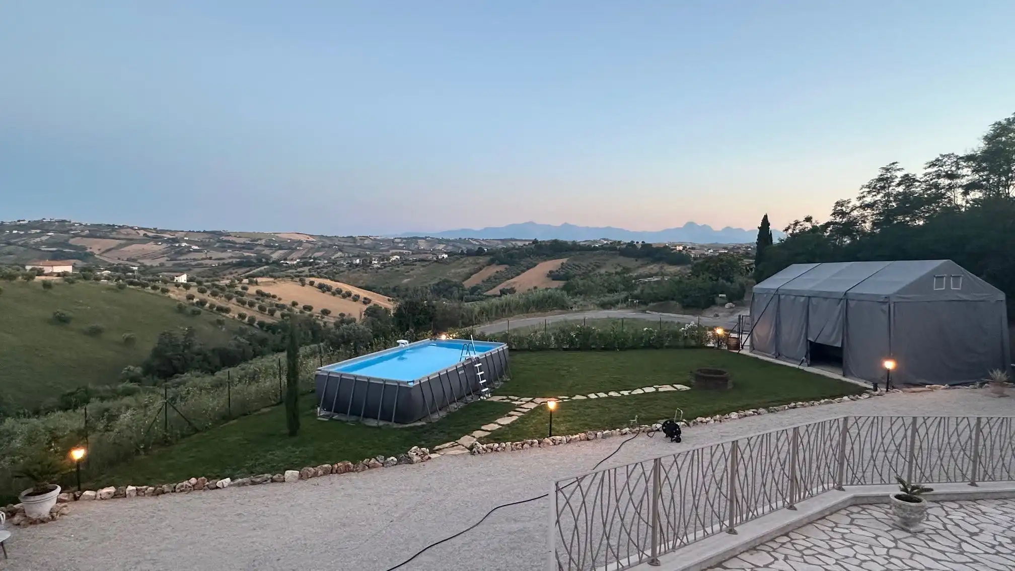 Beautiful luxury villa featuring a private pool and scenic countryside views in Tortoreto, Italy. Pe.