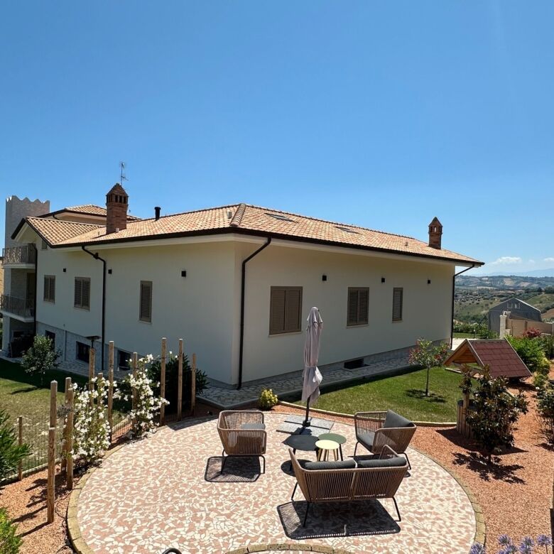 Elegant villa with spacious outdoor terrace in Tortoreto, Italy.