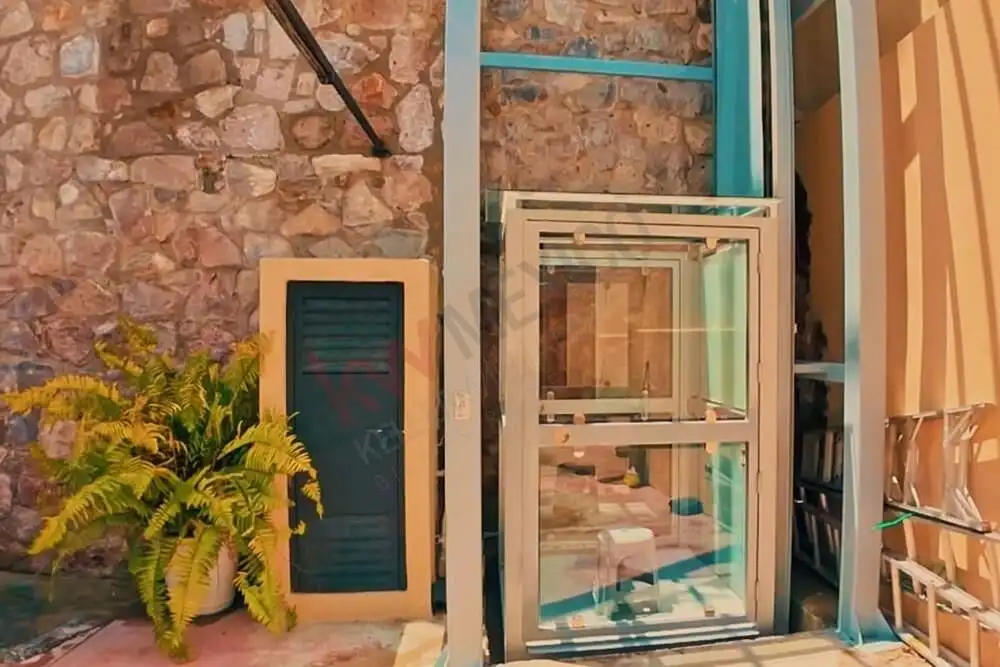 Elevator for easy access in a contemporary San Miguel de Allende home.