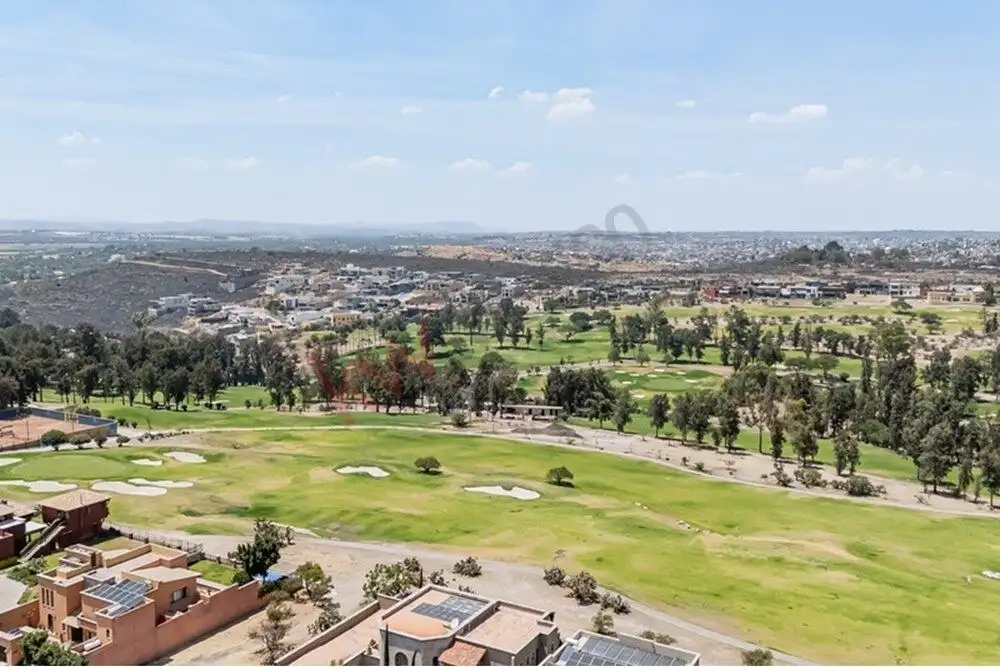 Beautiful aerial view of a golf course and residential area in San Miguel de Allende.