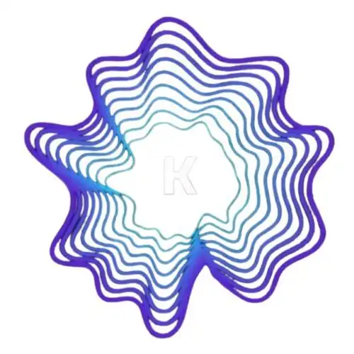 Shaped contour lines in blue and purple shades, creating a modern abstract design.