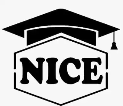 Graduation cap with "NICE" text for educational branding.