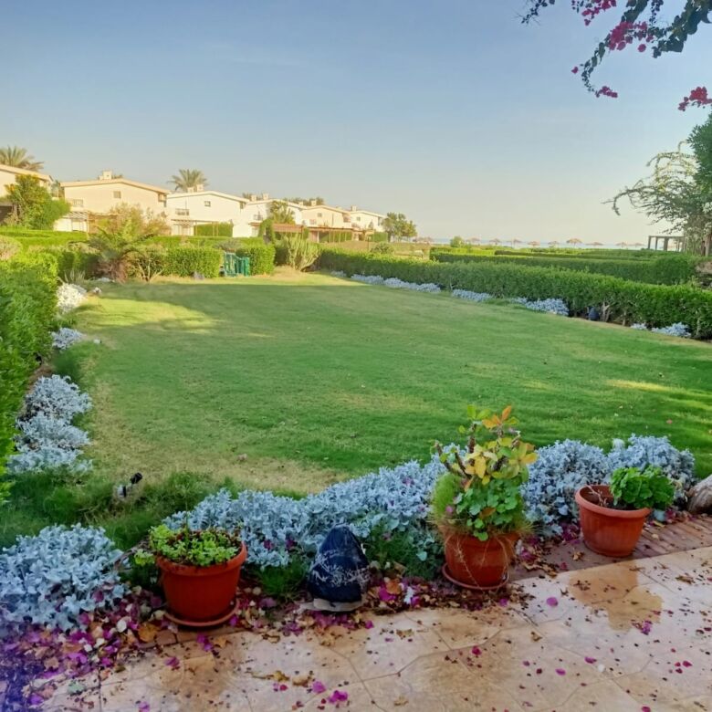 Elegant villa with lush garden in Ain Sokhna, Suez, perfect for luxury living.