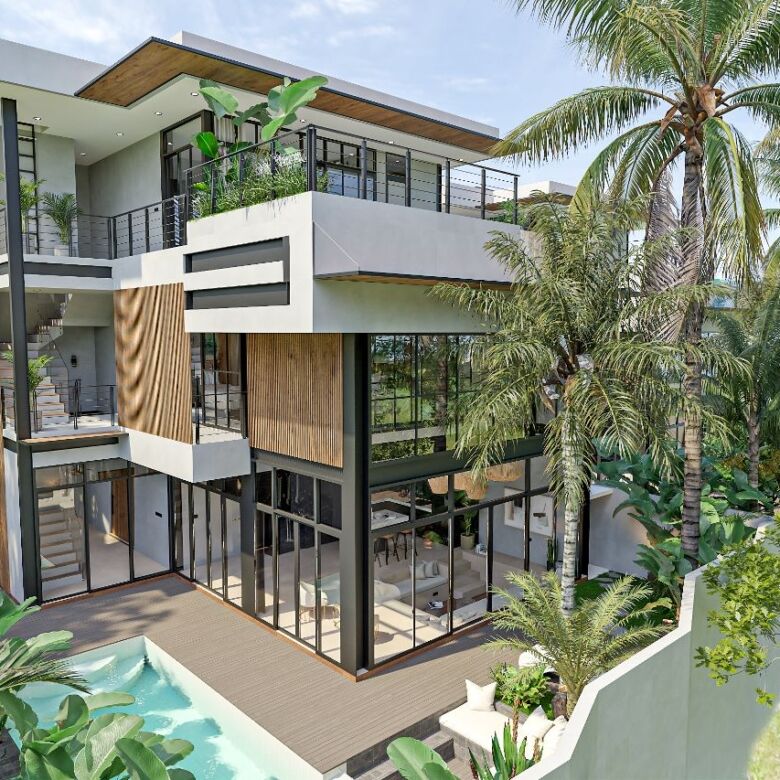 Luxury Villas for Sale in LYMA SOL Residence with modern design and tropical surroundings.