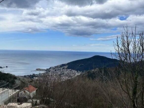 Land plot for sale in Budva Montenegro with stunning Adriatic Sea views.