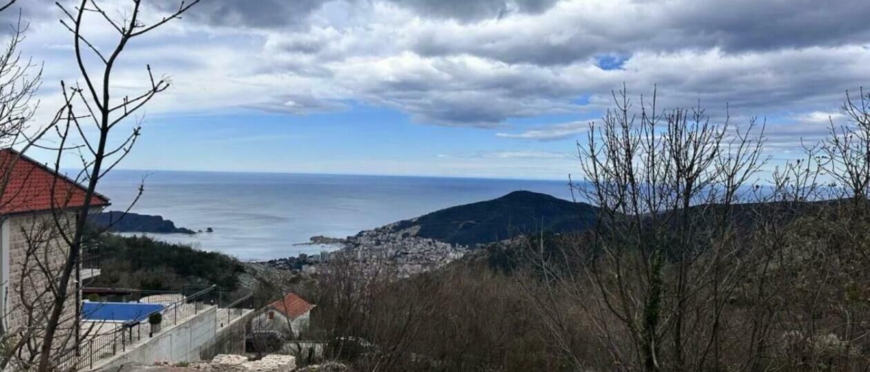Land plot for sale in Budva Montenegro with stunning Adriatic Sea views.