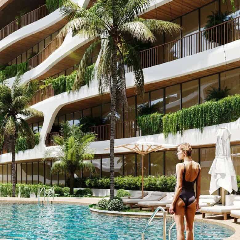Modern 1-bedroom apartment with pool view in Pandawa Dream Complex Bali, perfect for comfortable liv.