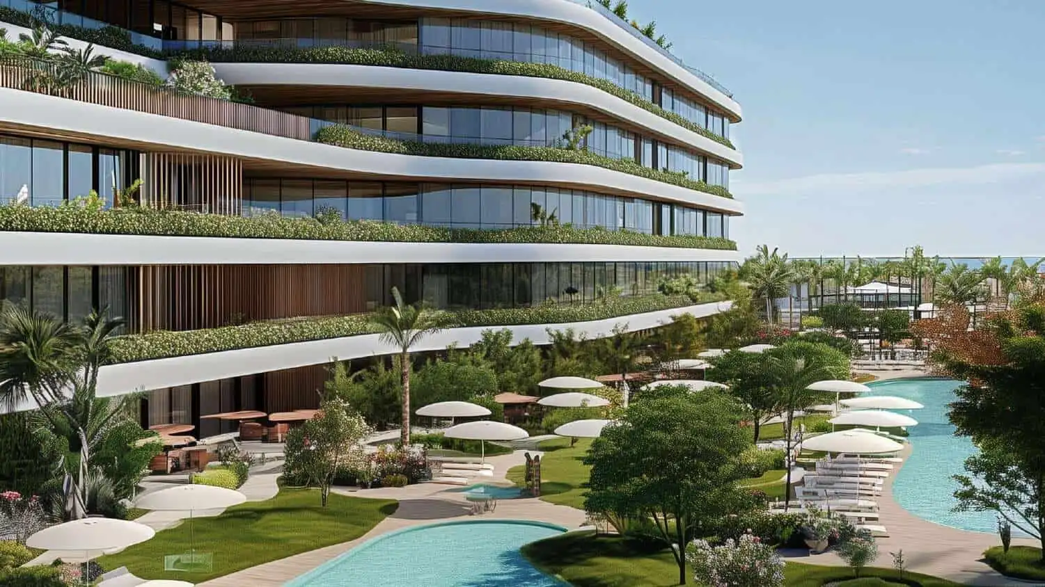Modern 1-bedroom apartment in Pandawa Dream Complex Bali, featuring spacious living areas and stunni.