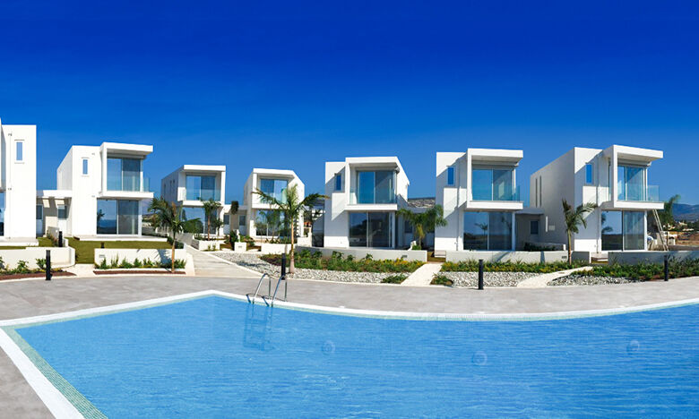 Contemporary villa complex with private pools in Coral Seas Villas, Peyia Paphos, Cyprus.