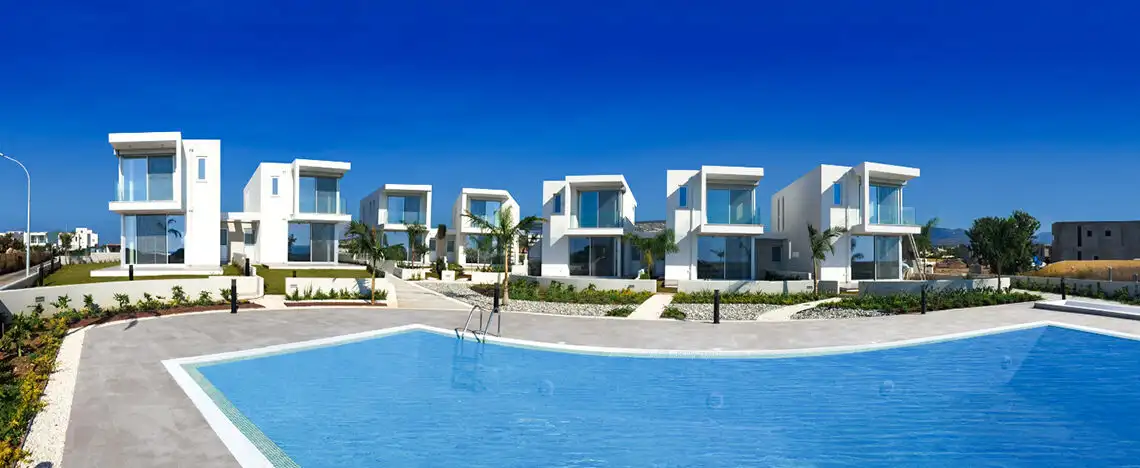 Contemporary villa complex with private pools in Coral Seas Villas, Peyia Paphos, Cyprus.