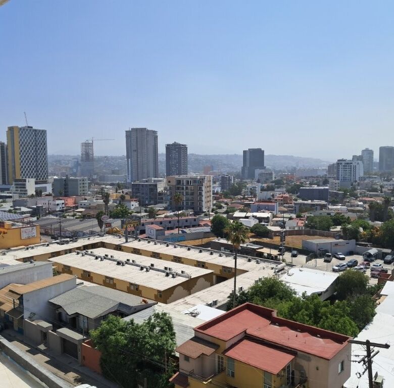 Modern condos with city views in Tijuana.