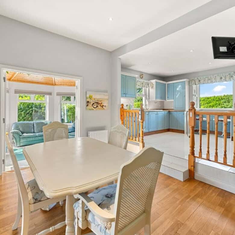Bright dining area in Springhill Lodge, Ballycorrigan, Co Tipperary.