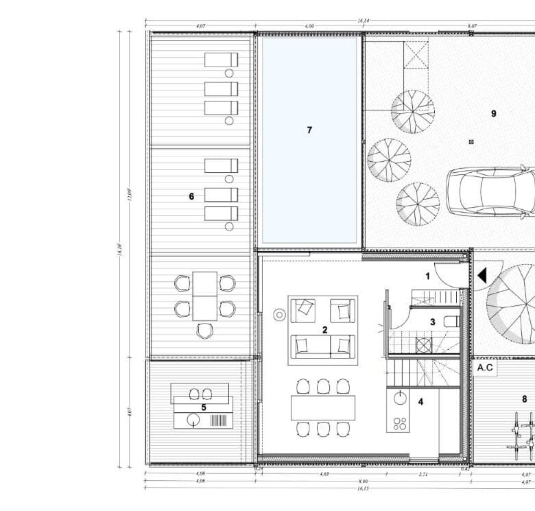 Elegant 2-bedroom villa with pool in Skrinjari, Istria, perfect for modern living and outdoor relaxa.
