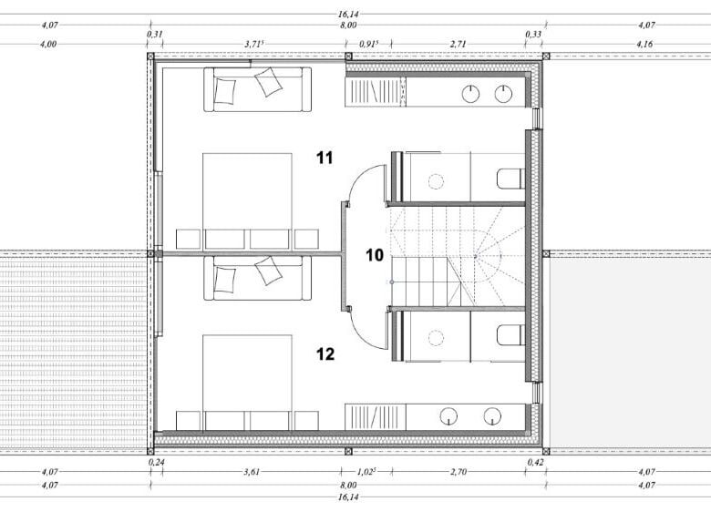 Modern luxury 2-bedroom villa in Skrinjari, Istria with spacious interiors and scenic surroundings.