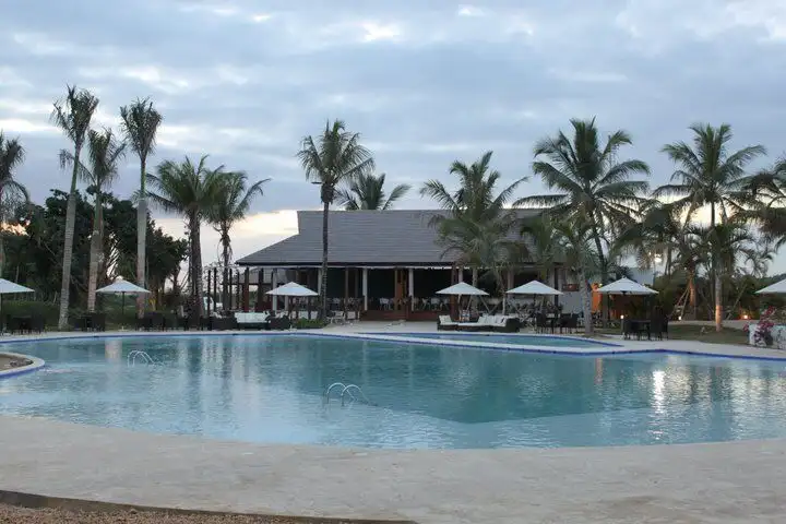 Beautiful swimming pool at Naco Golf Country Club in Santo Domingo, Dominican Republic.