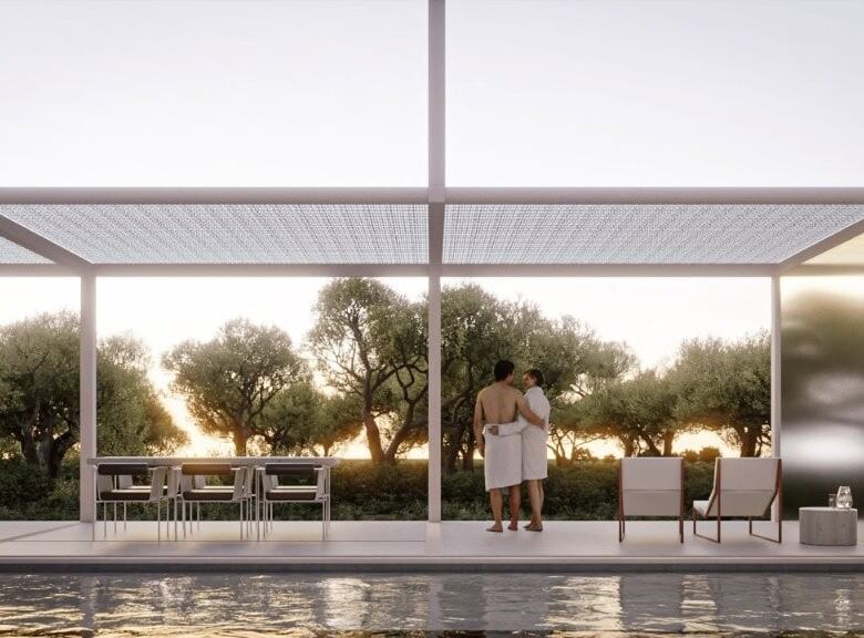 Modern luxury villa with pool and scenic views in Skrinjari, Istria.