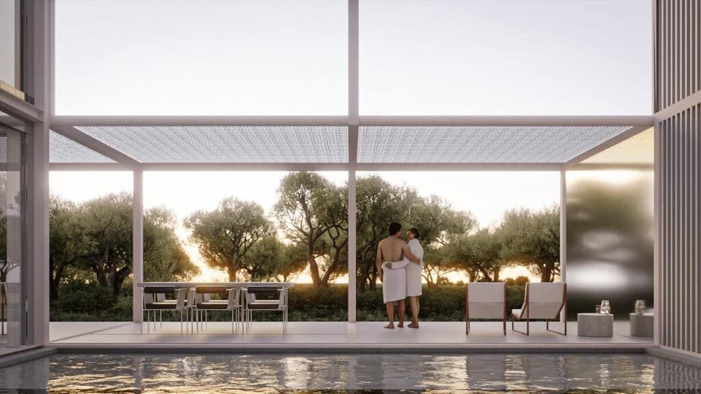 Luxury 2 Bed Villa in Skrinjari Istria Modern luxury villa with pool and scenic views in Skrinjari, Istria.