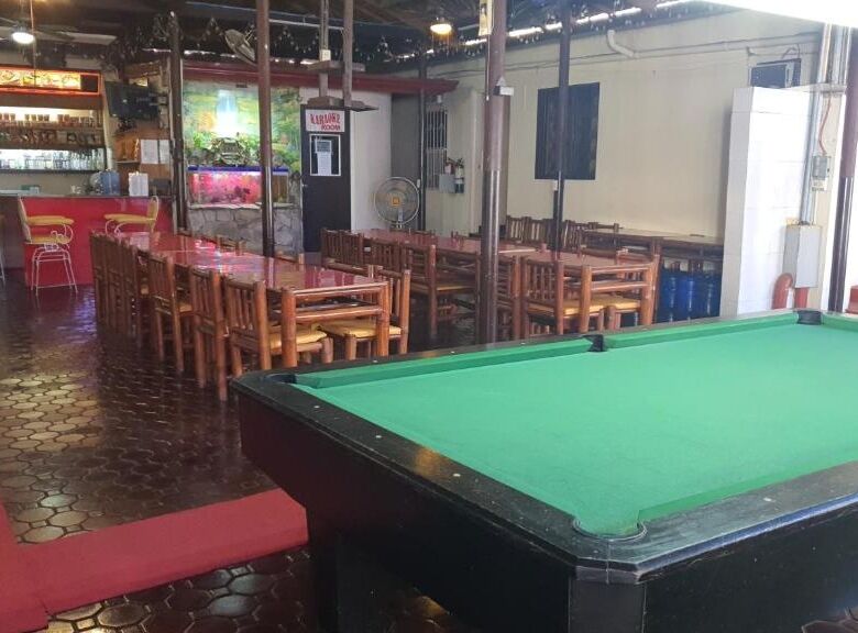 Pool table for recreation at Martin Family Resort Hotel, Cavite. Perfect for guests seeking leisure.