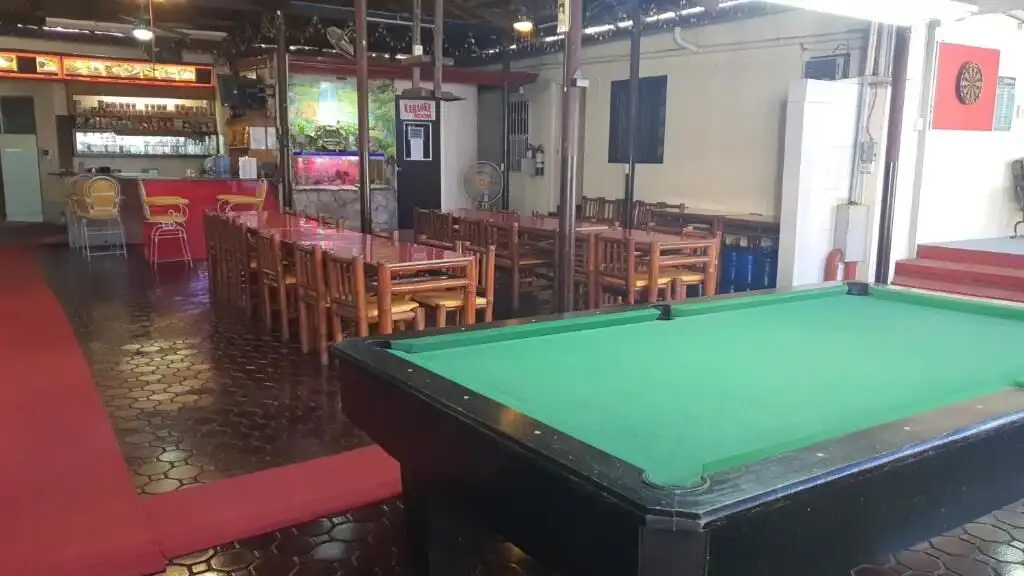 Pool table for recreation at Martin Family Resort Hotel, Cavite. Perfect for guests seeking leisure.