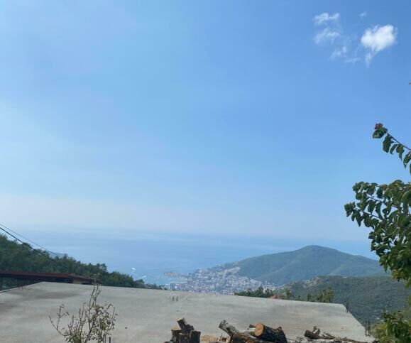 Beautiful land plot for sale in Budva, Montenegro, offering panoramic views of the Adriatic Sea and.