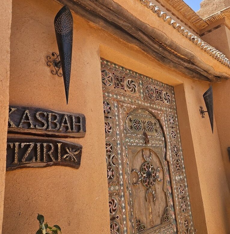 Entrance to Kasbah Tiziri Hotel for Sale in Imzough.