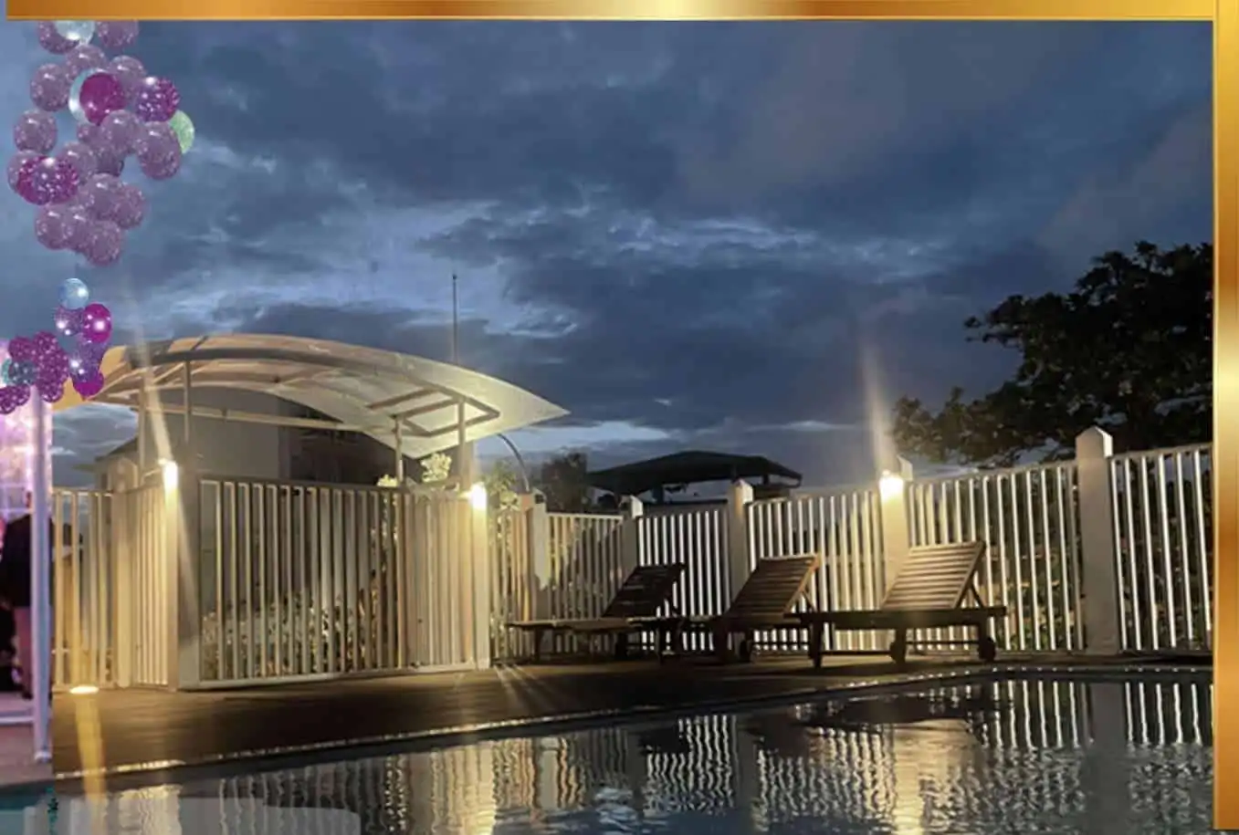 Luxury Loxwood House for Sale in Colombo, Sri Lanka, featuring a private pool and outdoor lounging a.