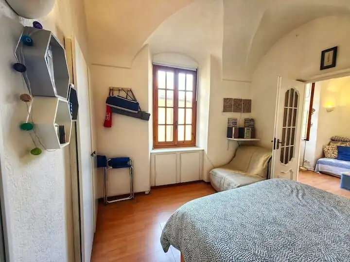 Charming one-bedroom apartment for sale in Bordighera Alta, Liguria, with bright interiors and class.