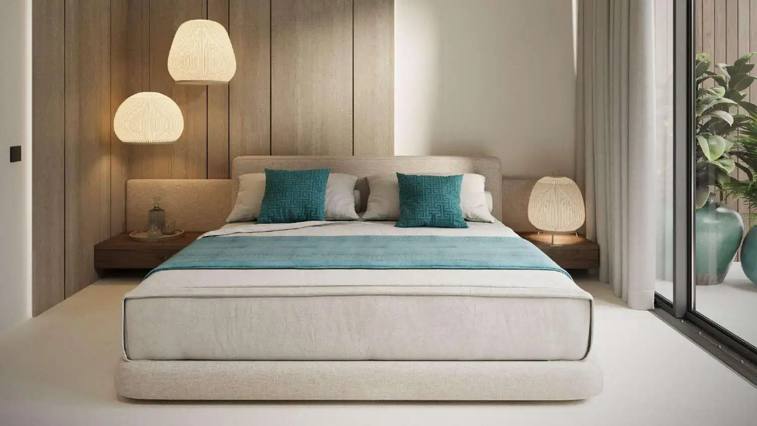Bright and spacious 1-bedroom apartment in Pandawa Dream Complex Bali, featuring contemporary decor.