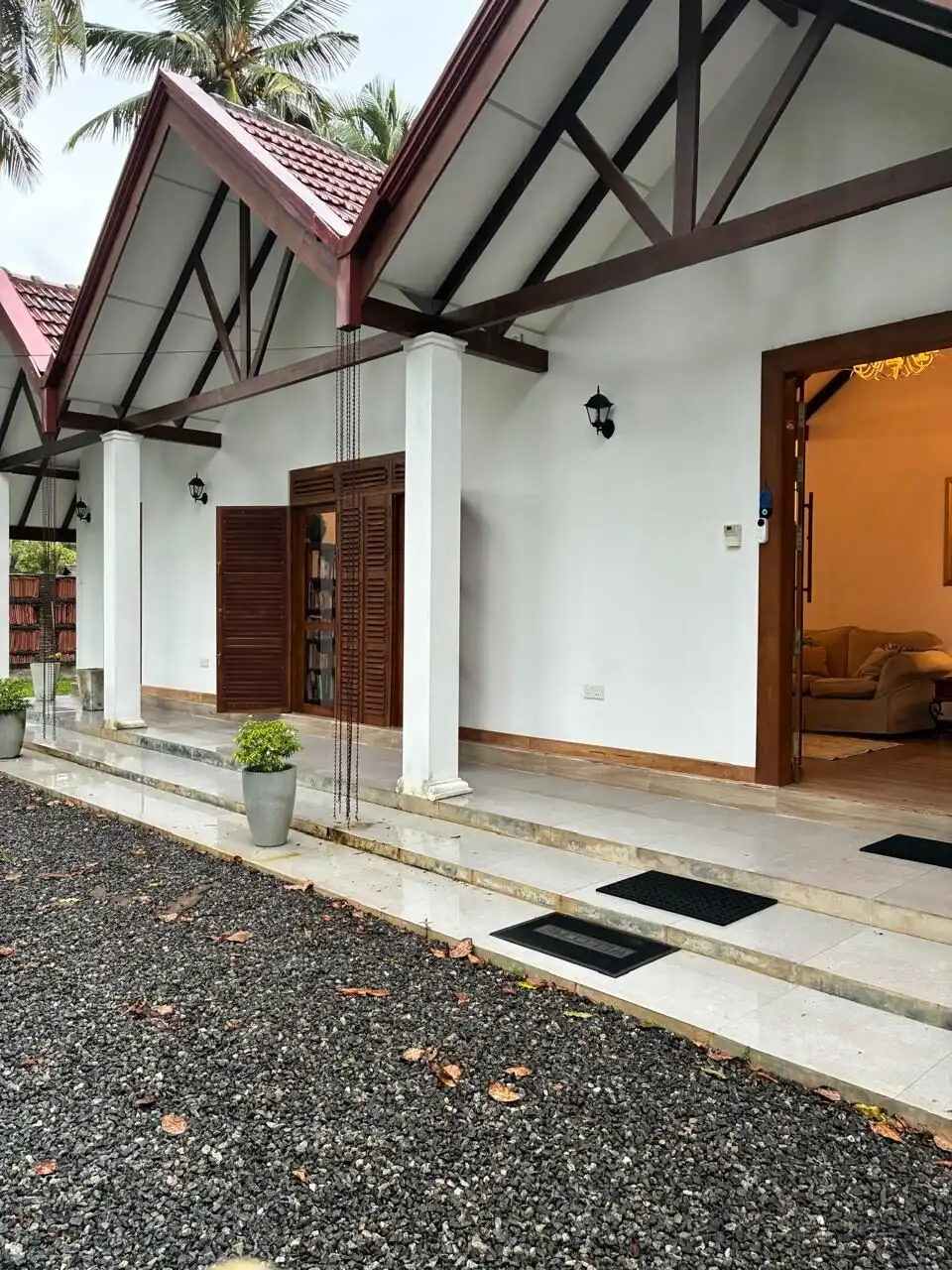 Estate with 2 houses for sale in Waikkal, Sri Lanka, featuring a contemporary design and spacious ou.