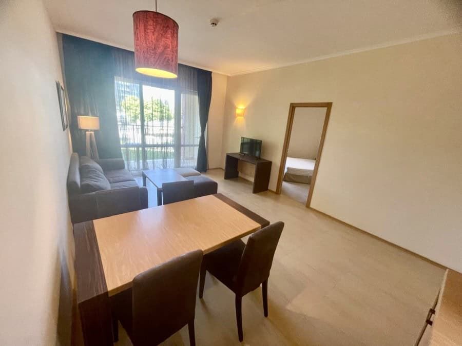 Ground floor apartment with living area and dining space in Majestic, Sunny Beach.